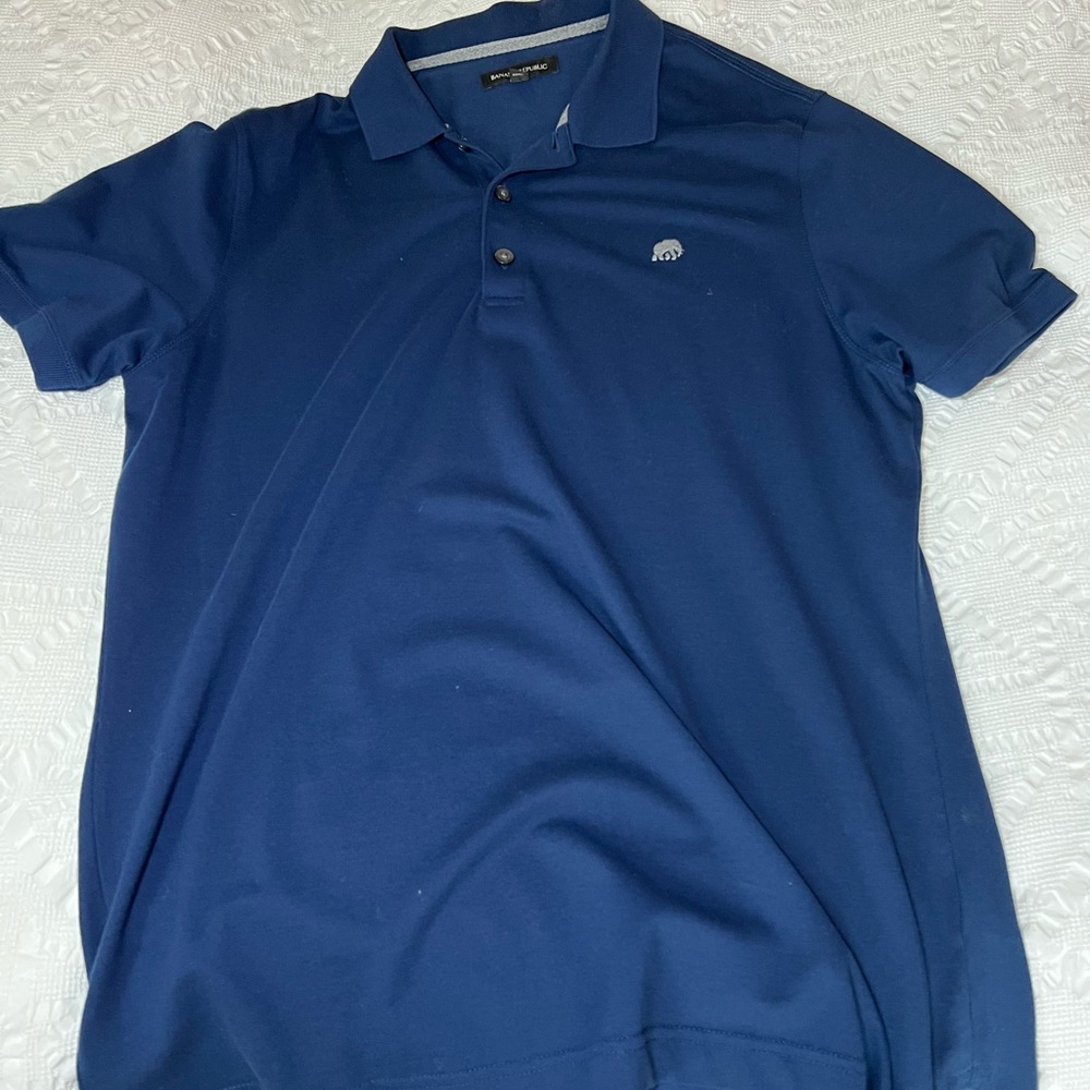Banana Republic Mens Polo Blue Large